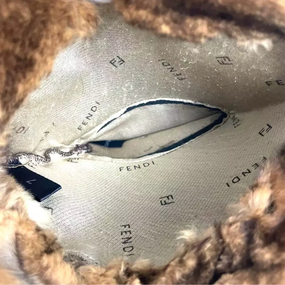 RARE Vintage Fendi Leather & Fur Gloves